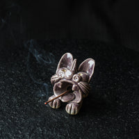 Dark Purple mini Wamao 瓦猫 - Incense holder