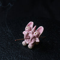 Pink mini Wamao 瓦猫 - Incense holder