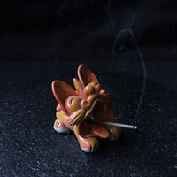 Amber Orange Wamao 瓦猫 - Incense holder