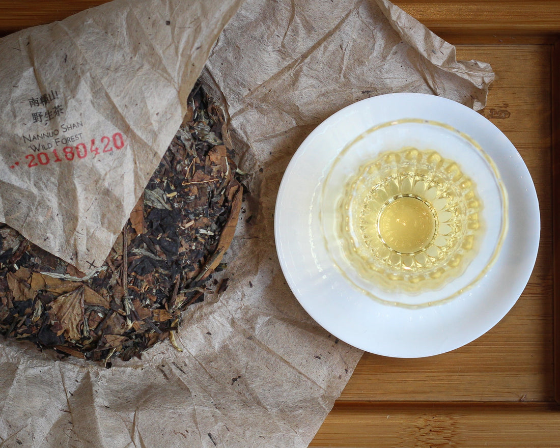 2018 Yueguangbai White Tea, Wild Forest stone - pressed Cake - Eastern Leaves