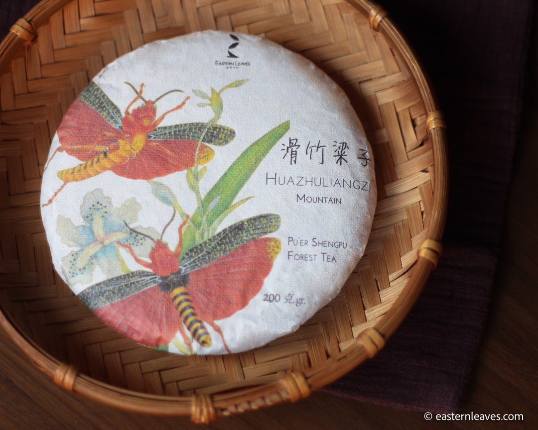 2021 Huazhuliangzi Sheng Pu'er, Wild Forest Stone-pressed Cake - Eastern Leaves